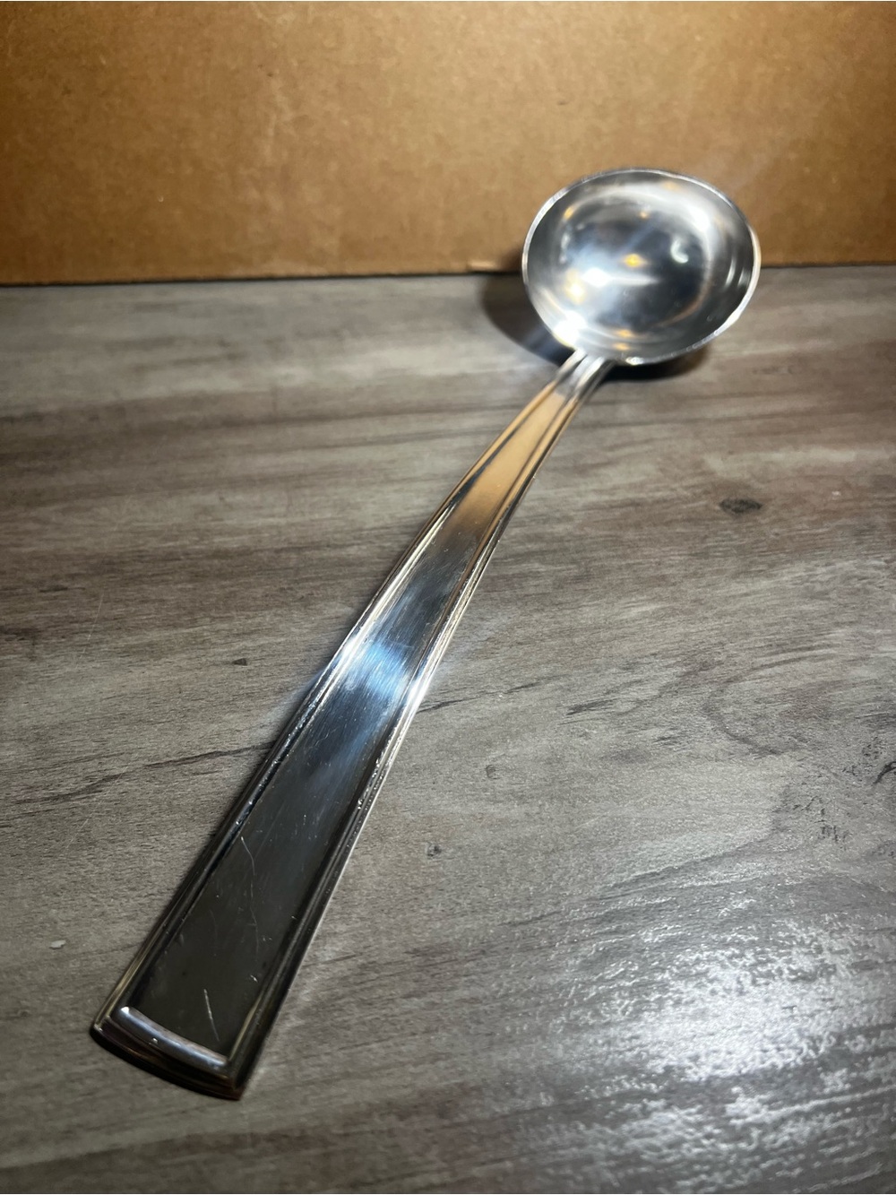 Vintage Polished Silver Plated Serving Ladle Spoon